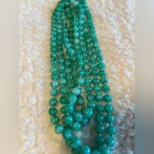 Turquoise Beaded Knot Necklace
